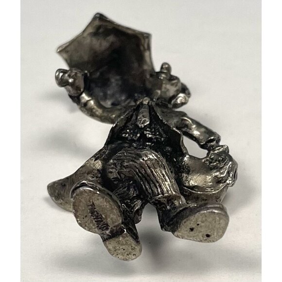 VTG HUDSON 2.25" Pewter Clown w/ Umbrella FIGURINE Statue Taiwan EUC - Picture 3 of 3